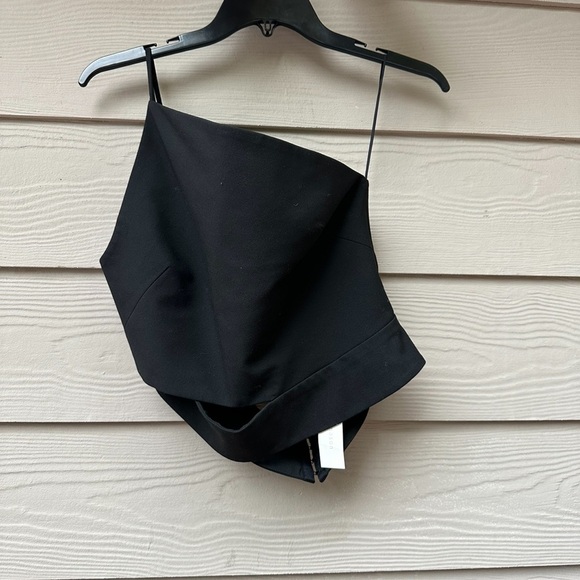 MICHELLE MASON Asymmetrical one shoulder bandeau top - Picture 6 of 12